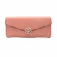 FENDI F Is F Long Wallet Leather Coral Pink Wallet
