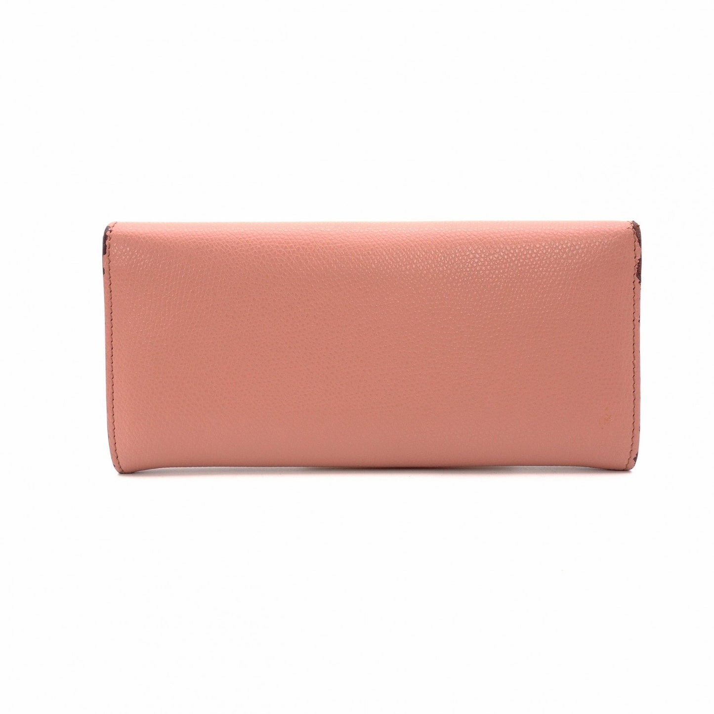 FENDI F Is F Long Wallet Leather Coral Pink Wallet