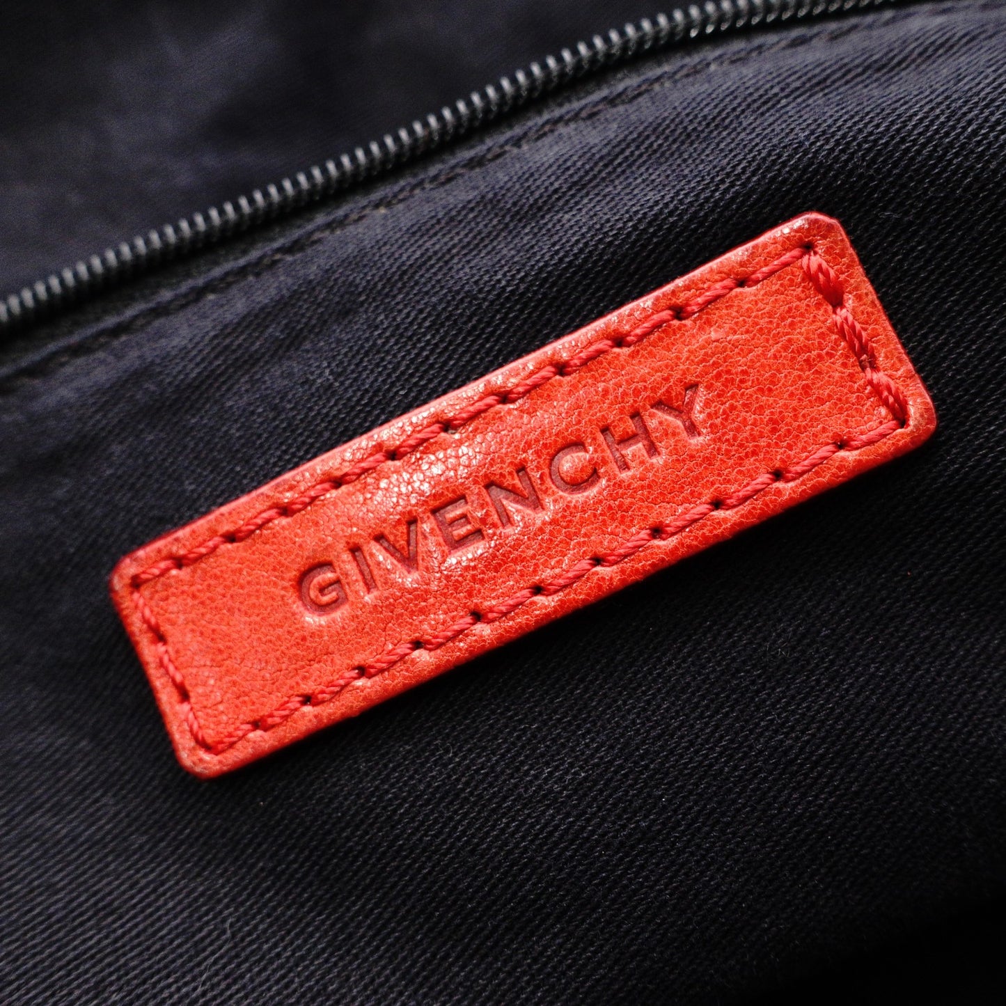 GIVENCHY Nightingale Handbag, Leather, Orange, 2-Way, Gold Hardware