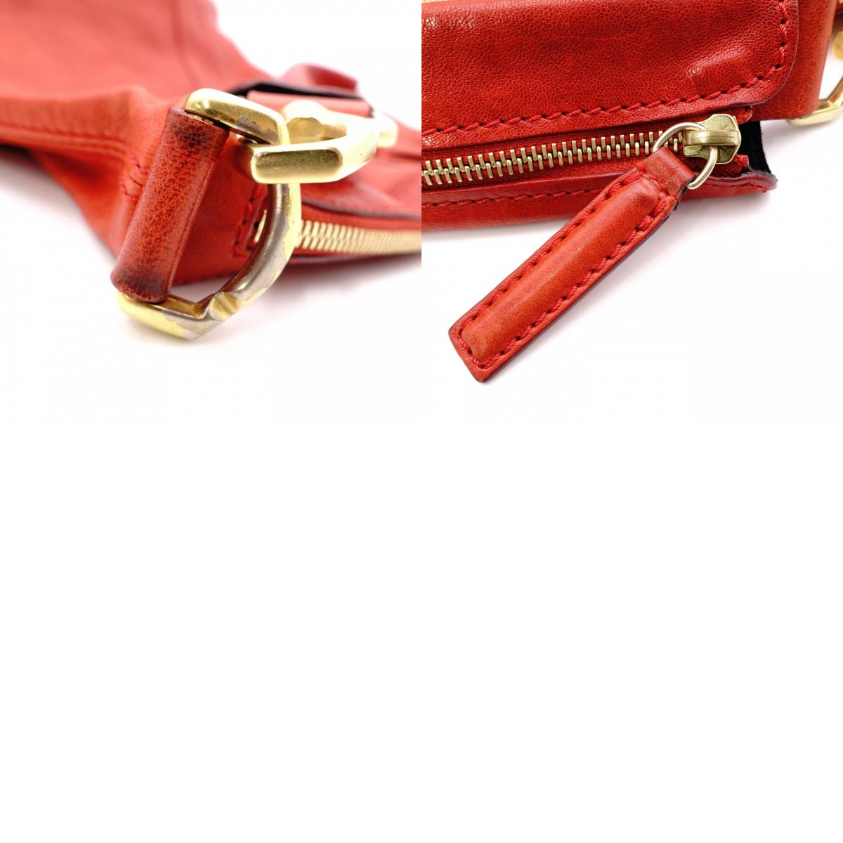 GIVENCHY Nightingale Handbag, Leather, Orange, 2-Way, Gold Hardware