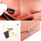 FENDI F Is F Long Wallet Leather Coral Pink Wallet