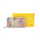 FENDI Long Wallet PVC Beige FF Logo Zippy Wallet