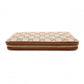 GUCCI GG Supreme Long Wallet, PVC Leather, Beige, Leather, Brown, GG Logo