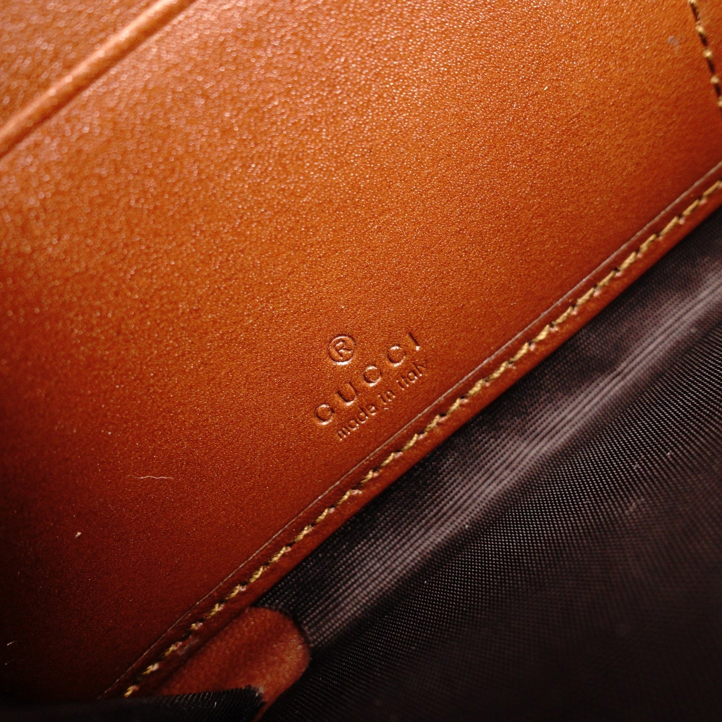 GUCCI GG Supreme Long Wallet, PVC Leather, Beige, Leather, Brown, GG Logo