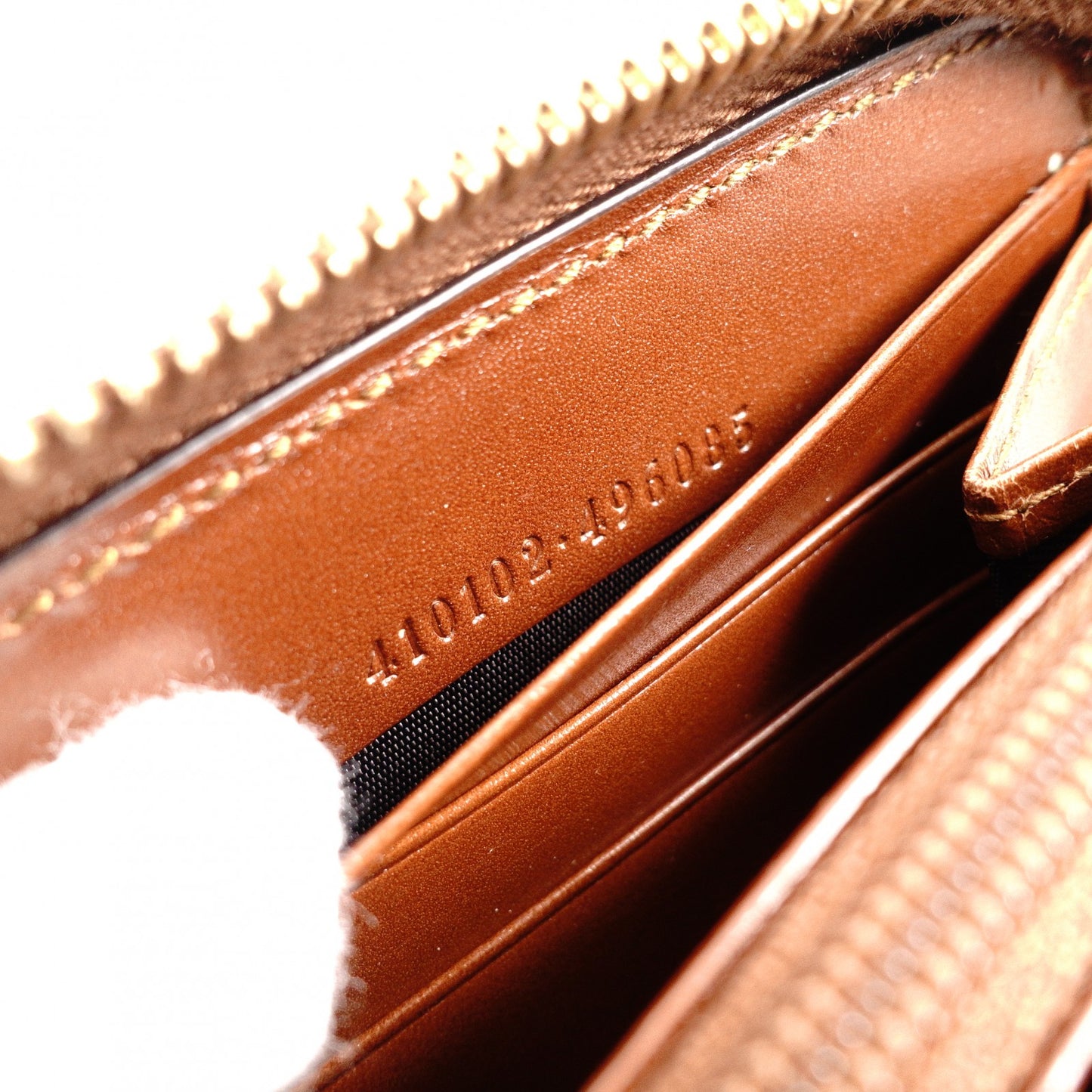 GUCCI GG Supreme Long Wallet, PVC Leather, Beige, Leather, Brown, GG Logo