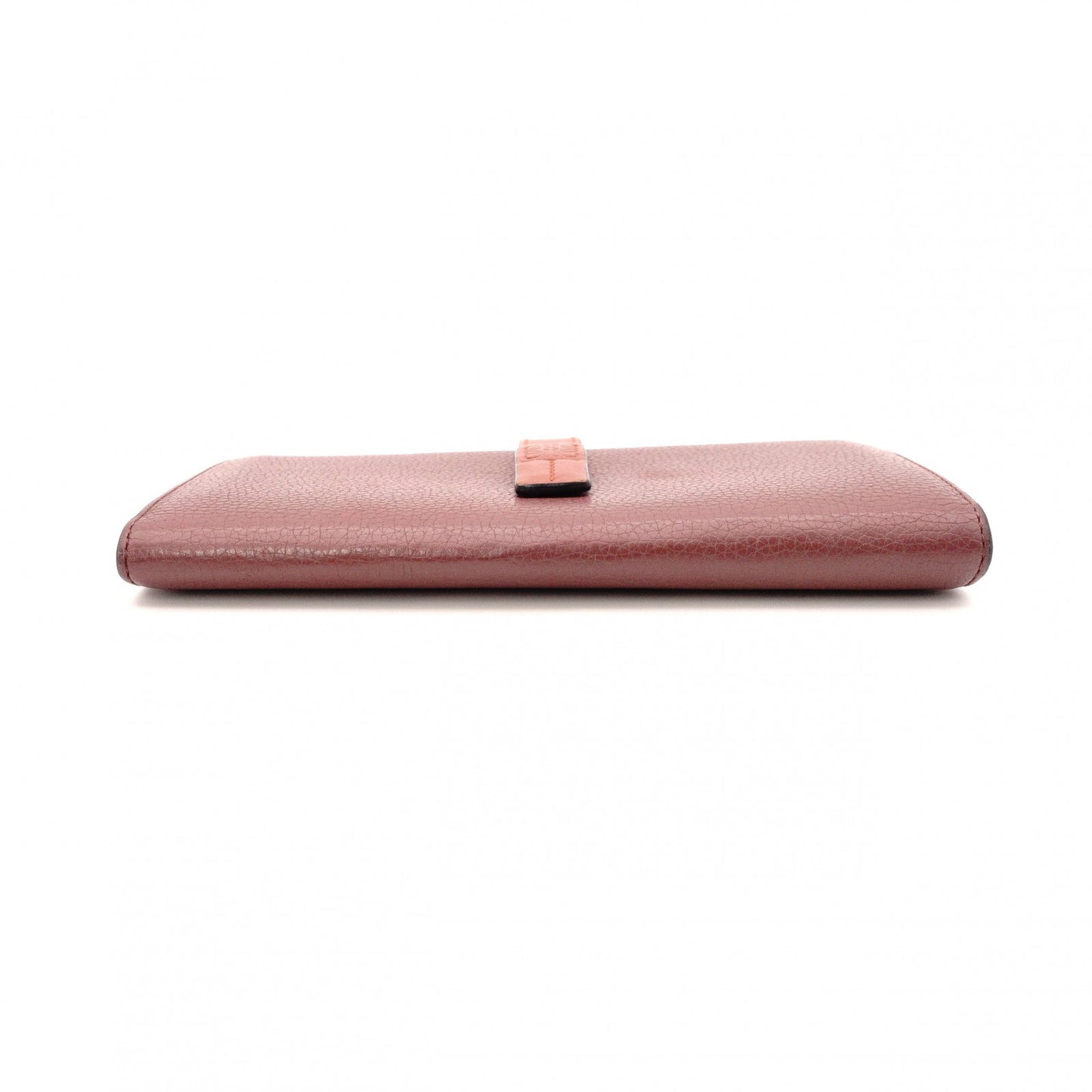 LOEWE ロエベ アナグラム 長財布 レザー レッド系【中古】 レディース