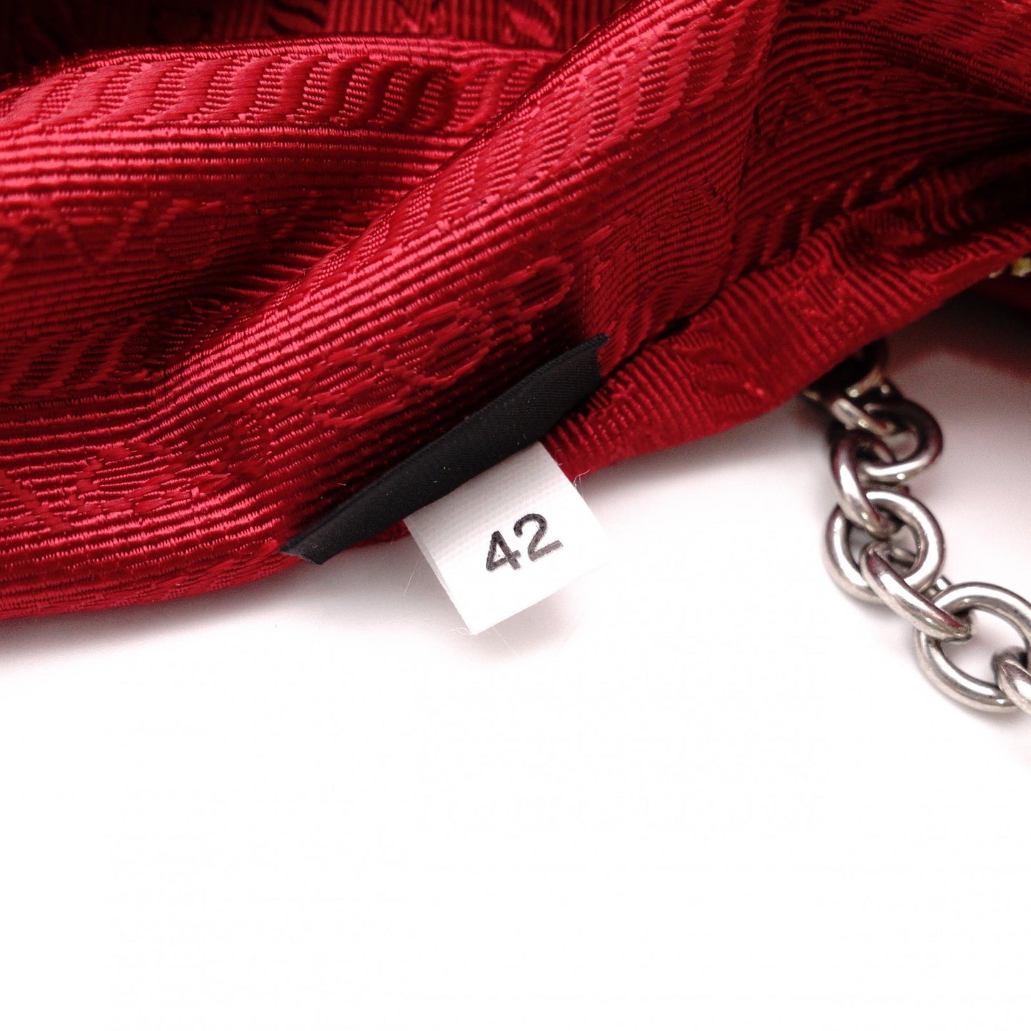 PRADA Re-Edition 2005 Shoulder Bag, Nylon, Red, 2-Way Crossbody, Silver Hardware