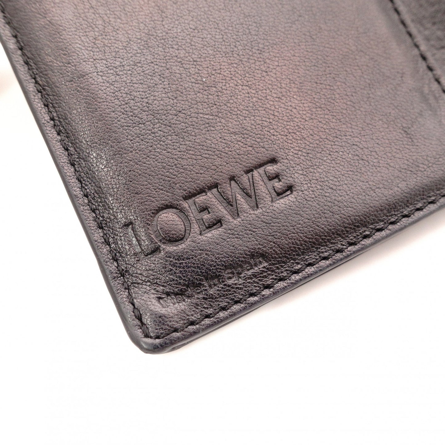 LOEWE ロエベ アナグラム 長財布 レザー レッド系【中古】 レディース