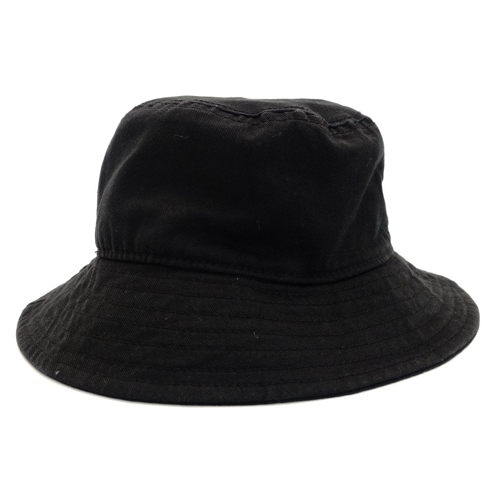 Celine Bucket Hat Black M Size Cotton Logo 7-3-824