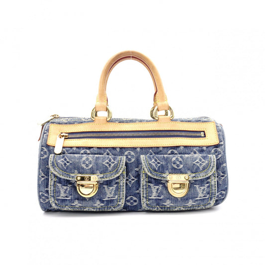 LOUIS VUITTON Denim Neo Speedy Handbag, Denim, Leather, Denim Monogram