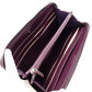 CHANEL Matelassé Long Wallet Leather Purple Wallet Silver Hardware
