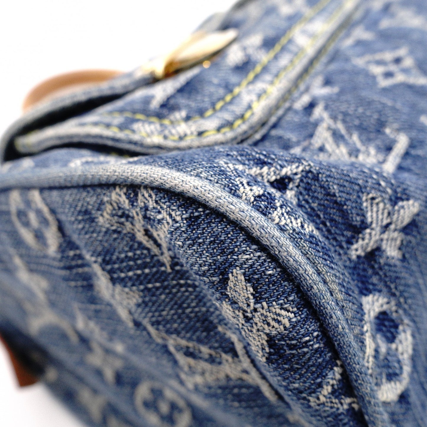 LOUIS VUITTON Denim Neo Speedy Handbag, Denim, Leather, Denim Monogram