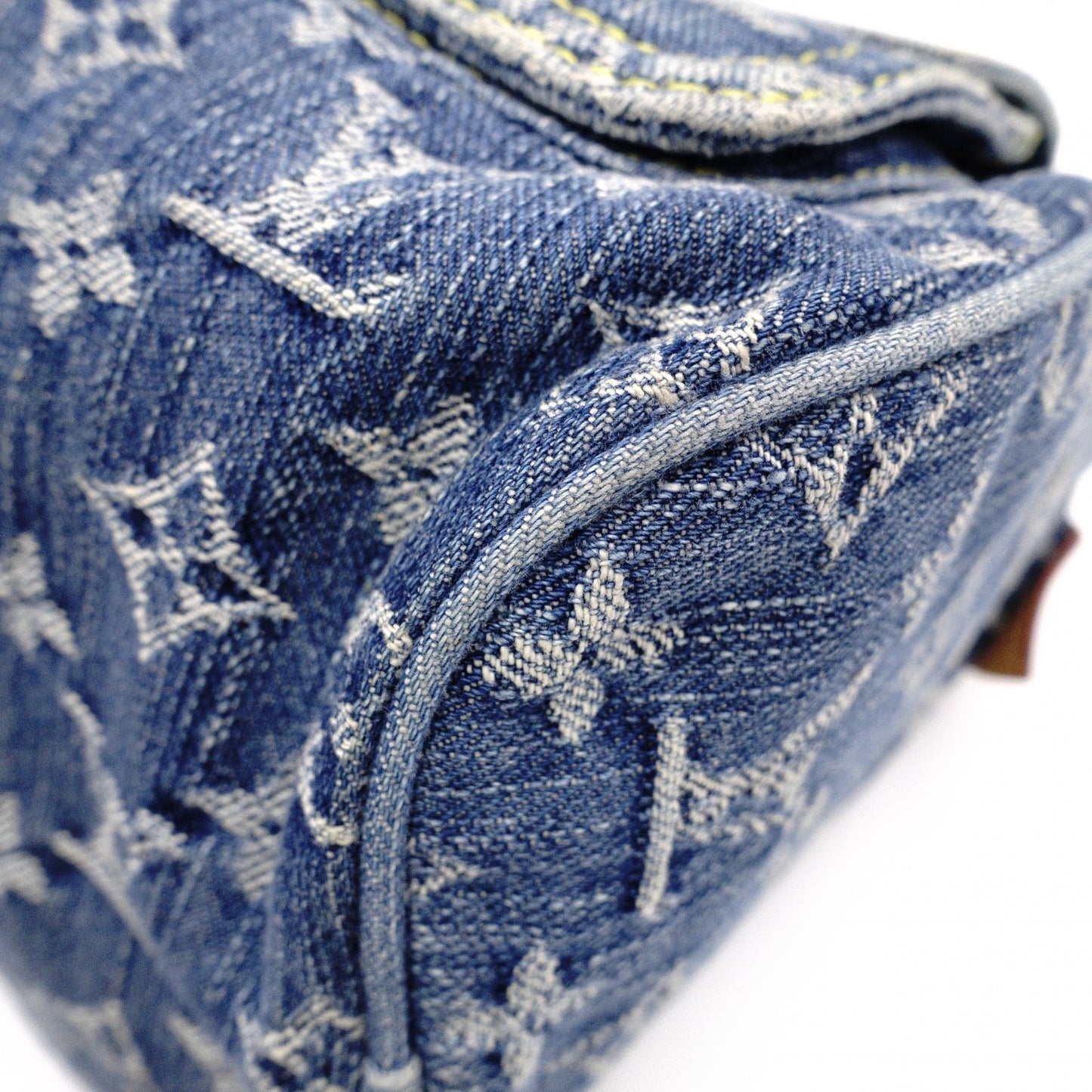 LOUIS VUITTON Denim Neo Speedy Handbag, Denim, Leather, Denim Monogram