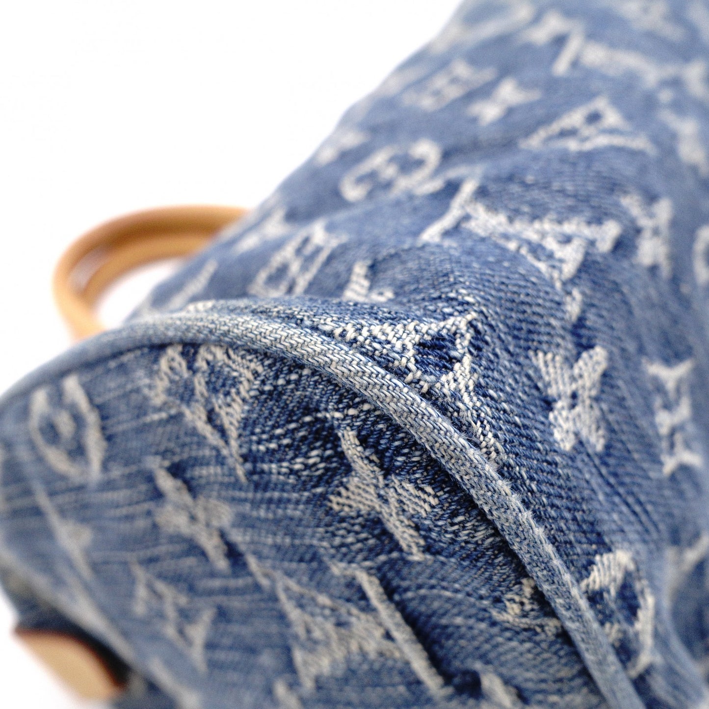 LOUIS VUITTON Denim Neo Speedy Handbag, Denim, Leather, Denim Monogram