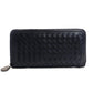 Bottega Veneta Intrecciato Navy Long Wallet Leather Wallet Men's With Box 7-7-883