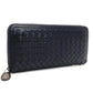 Bottega Veneta Intrecciato Navy Long Wallet Leather Wallet Men's With Box 7-7-883