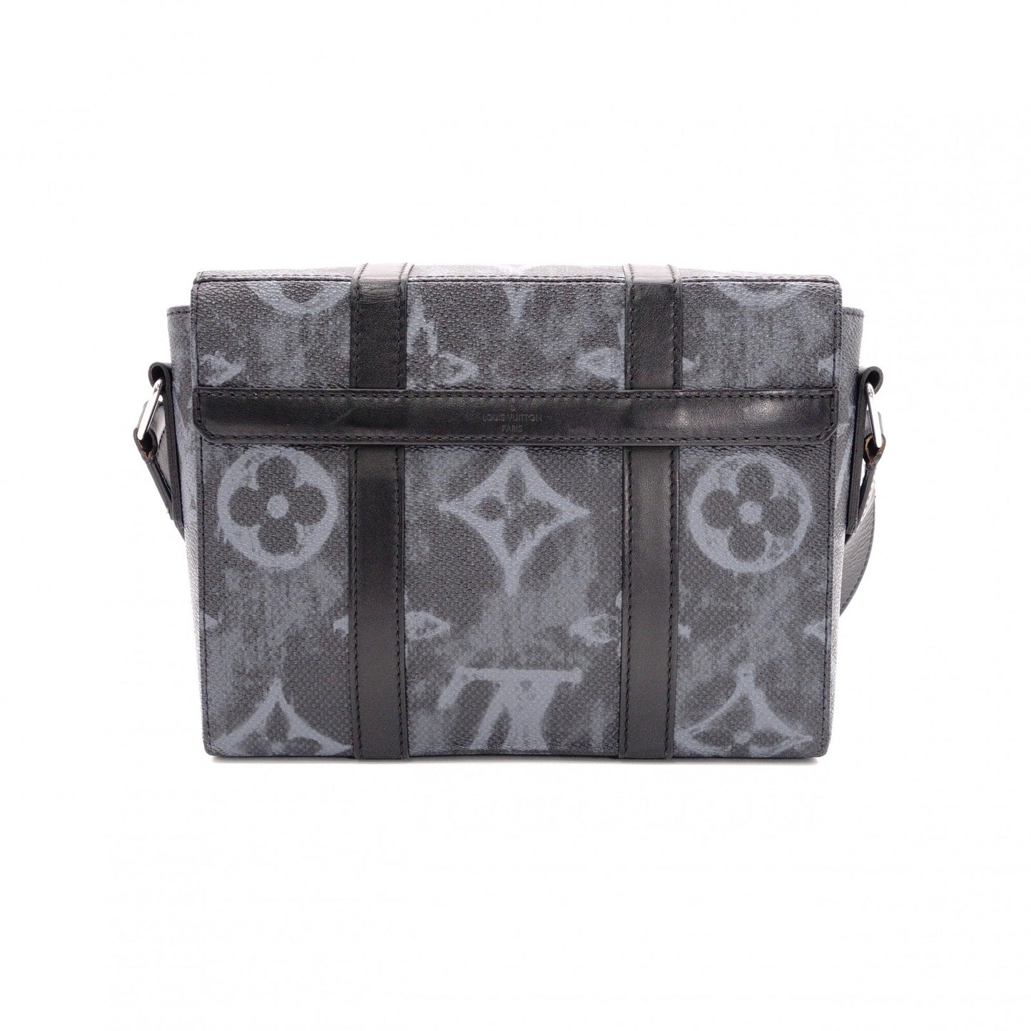 LOUIS VUITTON Trunk Messenger Monogram Pastel Shoulder Bag in Black PVC