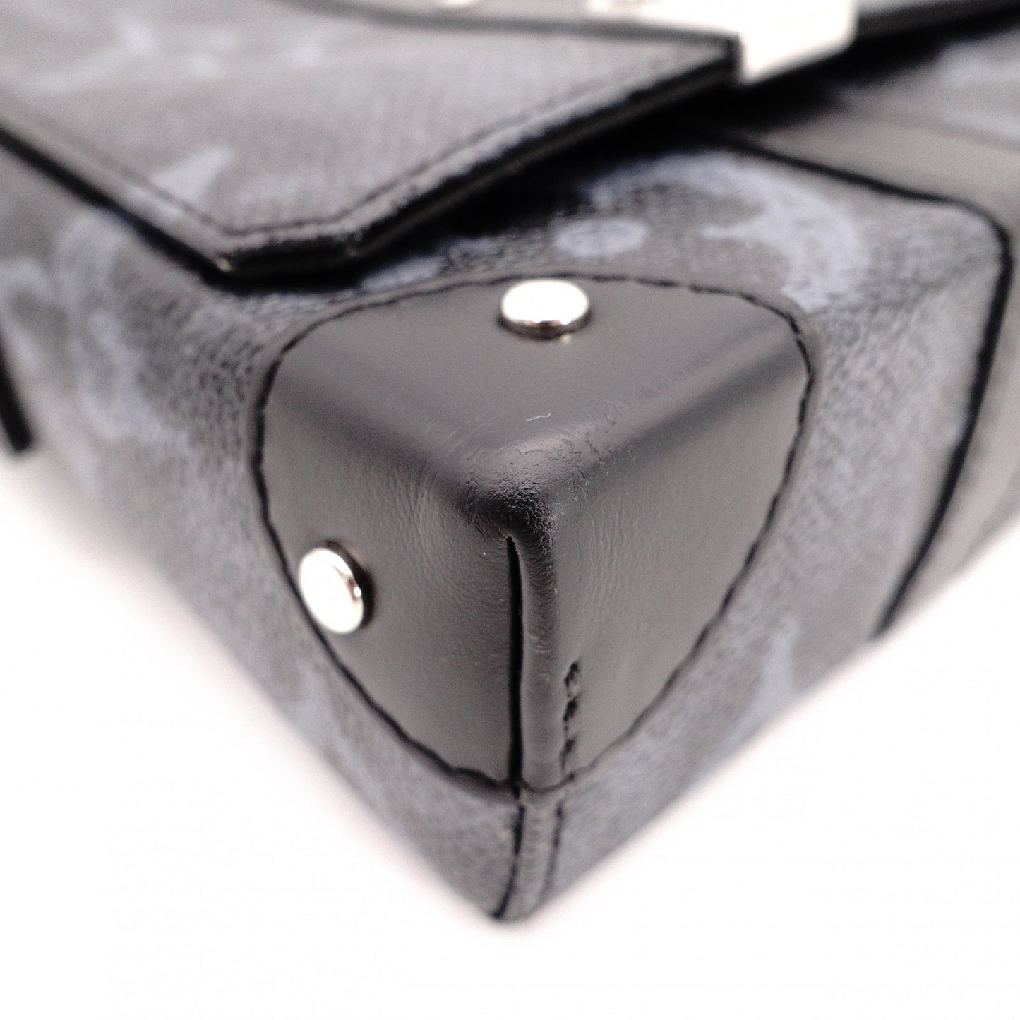 LOUIS VUITTON Trunk Messenger Monogram Pastel Shoulder Bag in Black PVC