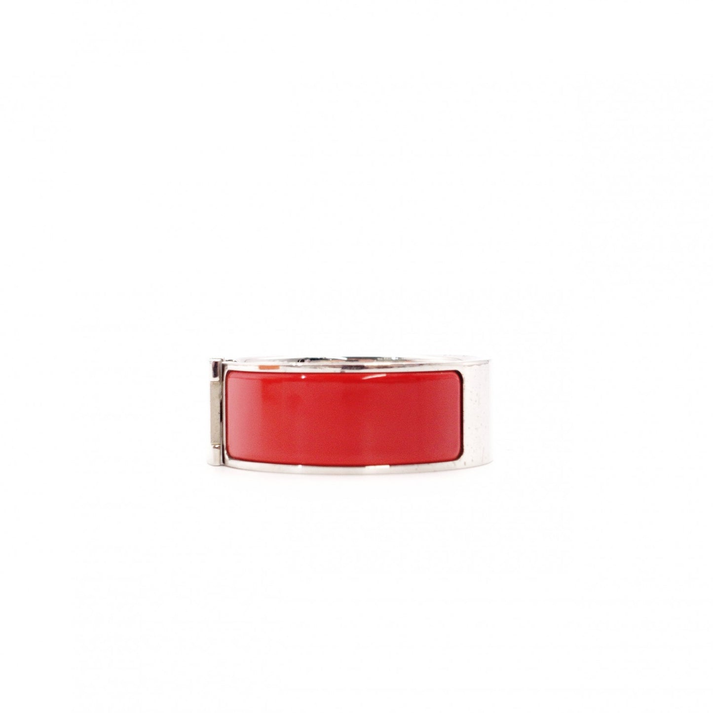 Hermès Click H Bracelet Metal Silver Red