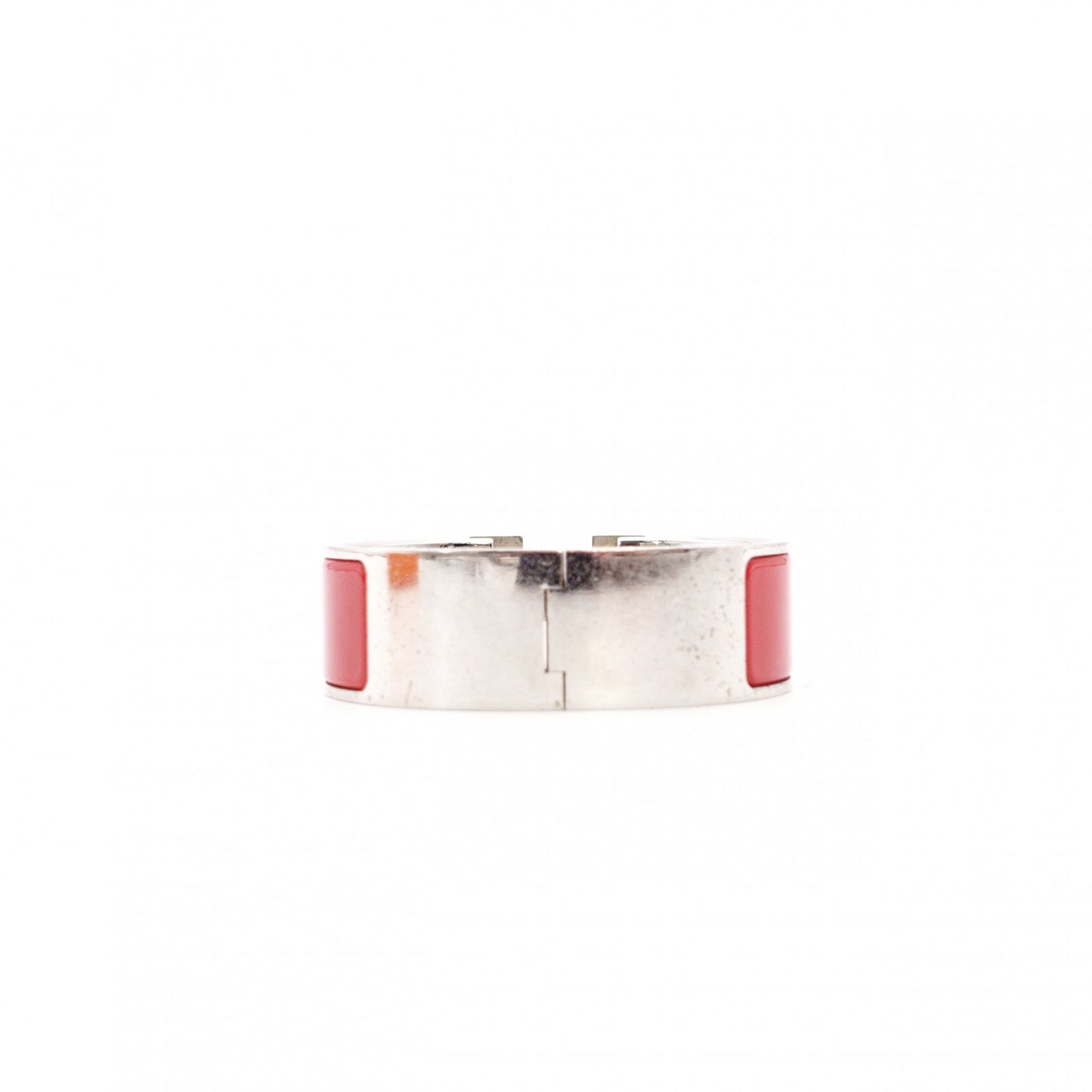 Hermès Click H Bracelet Metal Silver Red