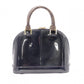 LOUIS VUITTON Alma BB Monogram Vernis Handbag, PVC, Navy, 2-Way