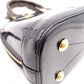 LOUIS VUITTON Alma BB Monogram Vernis Handbag, PVC, Navy, 2-Way