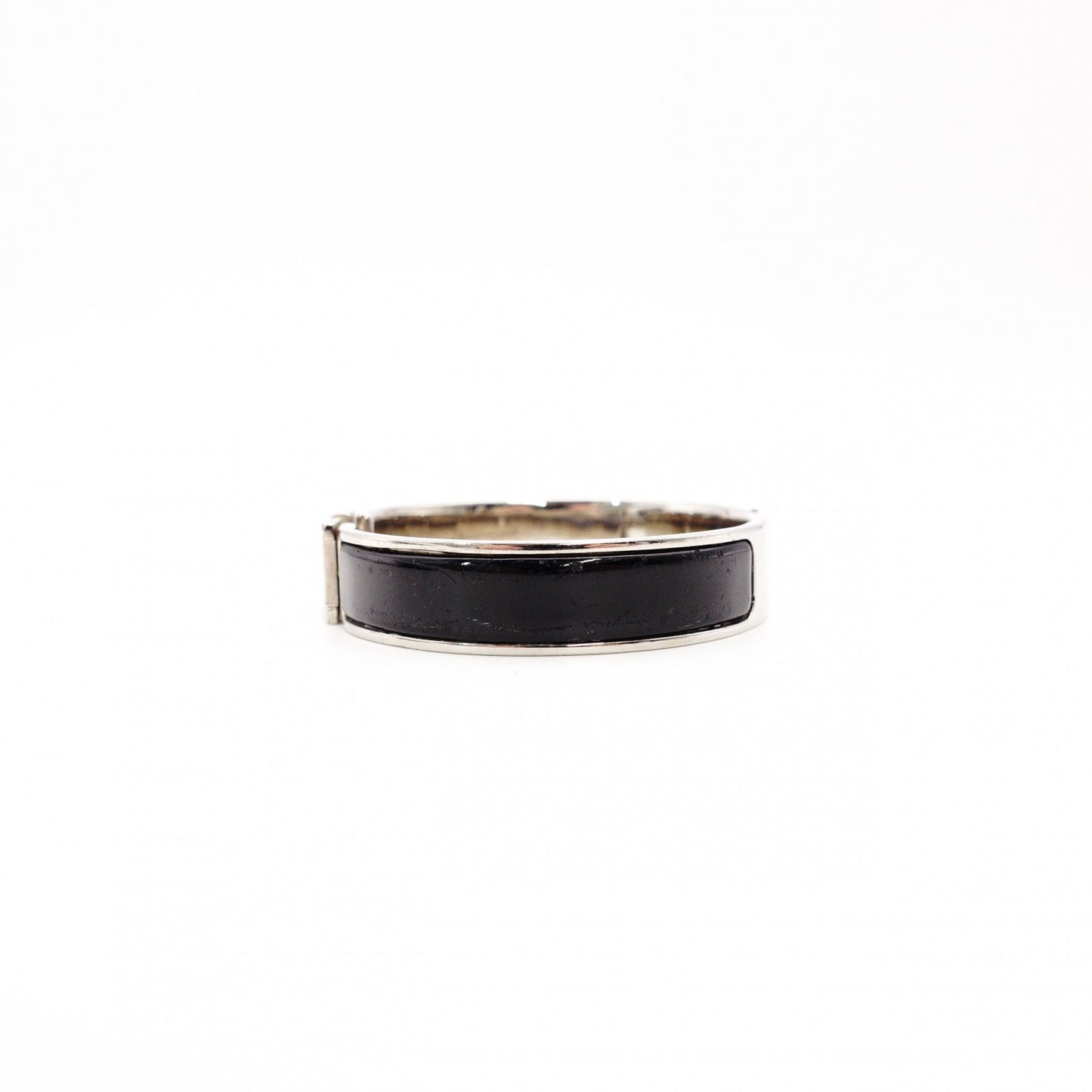 Hermès Click H Bracelet Metal Silver Black