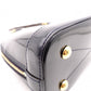 LOUIS VUITTON Alma BB Monogram Vernis Handbag, PVC, Navy, 2-Way