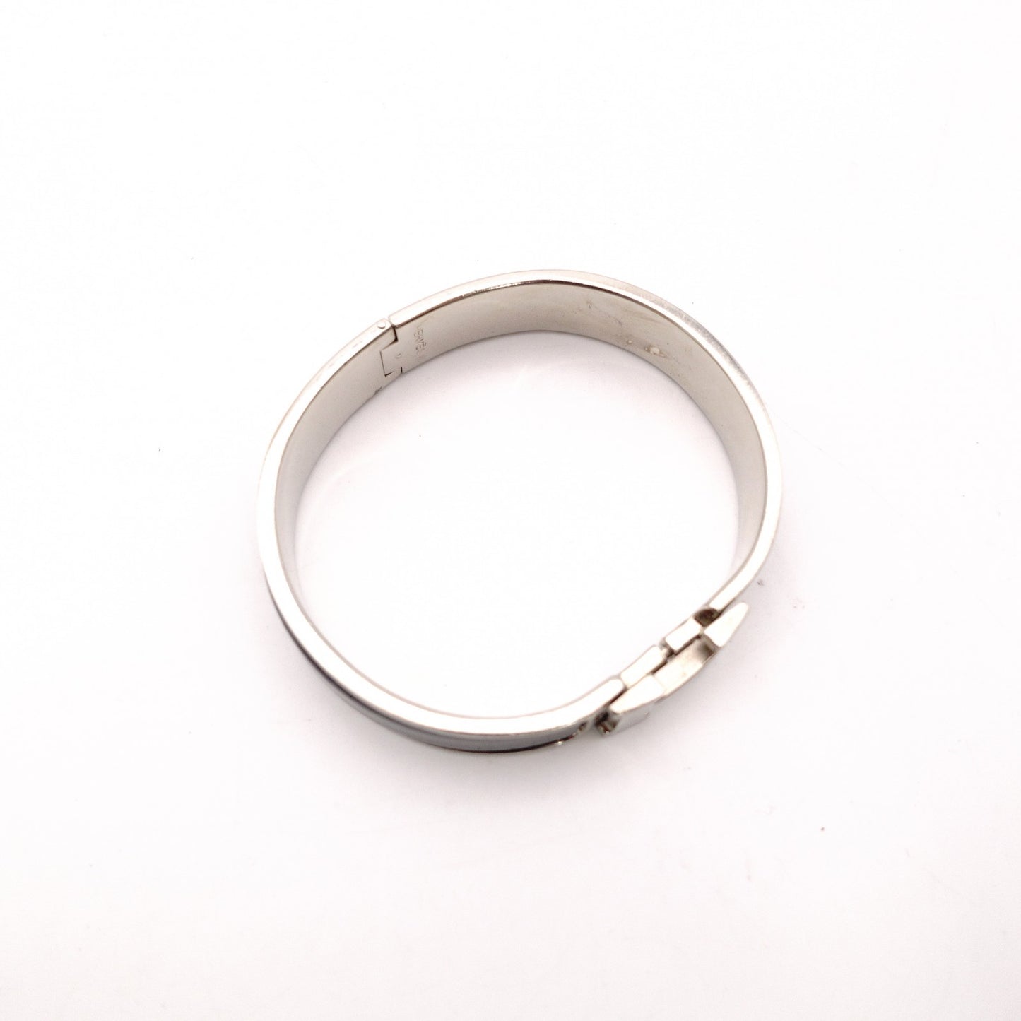 Hermès Click H Bracelet Metal Silver Black