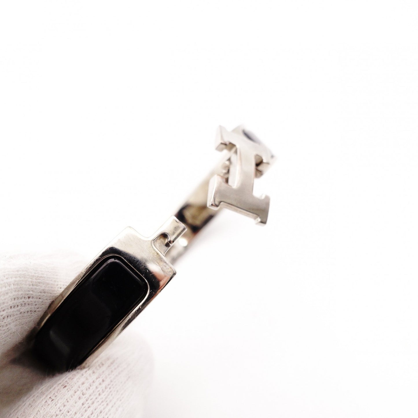 Hermès Click H Bracelet Metal Silver Black