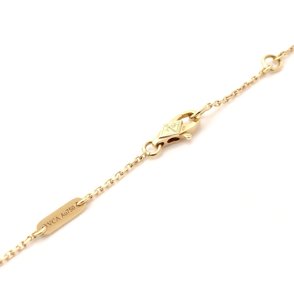 Van Cleef & Arpels Sweet Alhambra Shell 18K Au750 Gold Necklace Pendant Approx. 2.9g 7-2-291