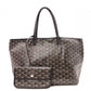 GOYARD Saint Louis PM Tote Bag, PVC and Leather, Black, Shoulder Bag