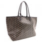 GOYARD Saint Louis PM Tote Bag, PVC and Leather, Black, Shoulder Bag