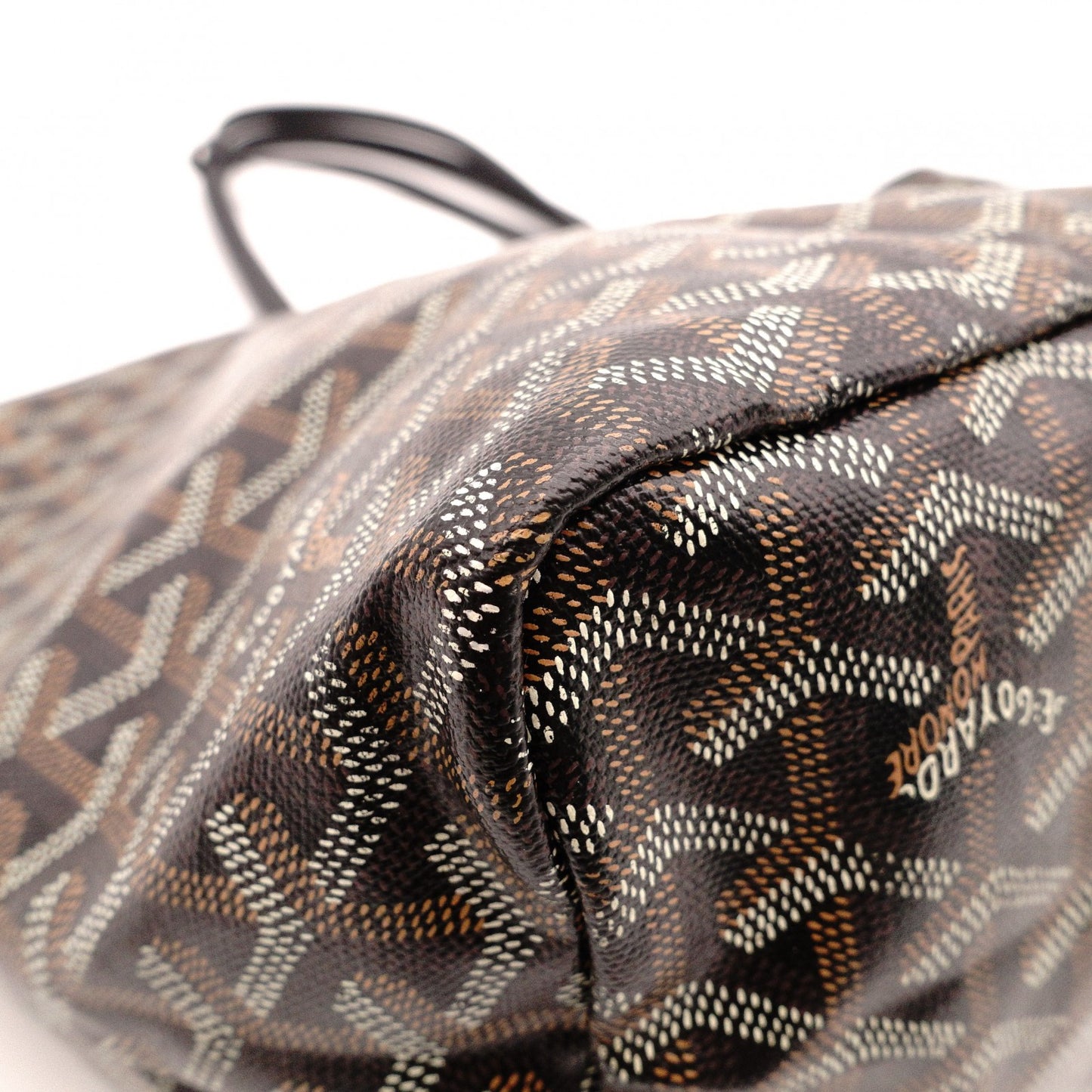 GOYARD Saint Louis PM Tote Bag, PVC and Leather, Black, Shoulder Bag