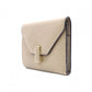 Valextra Iside Wallet, Tri-fold Wallet, Leather, Beige, Gold Hardware, Wallet
