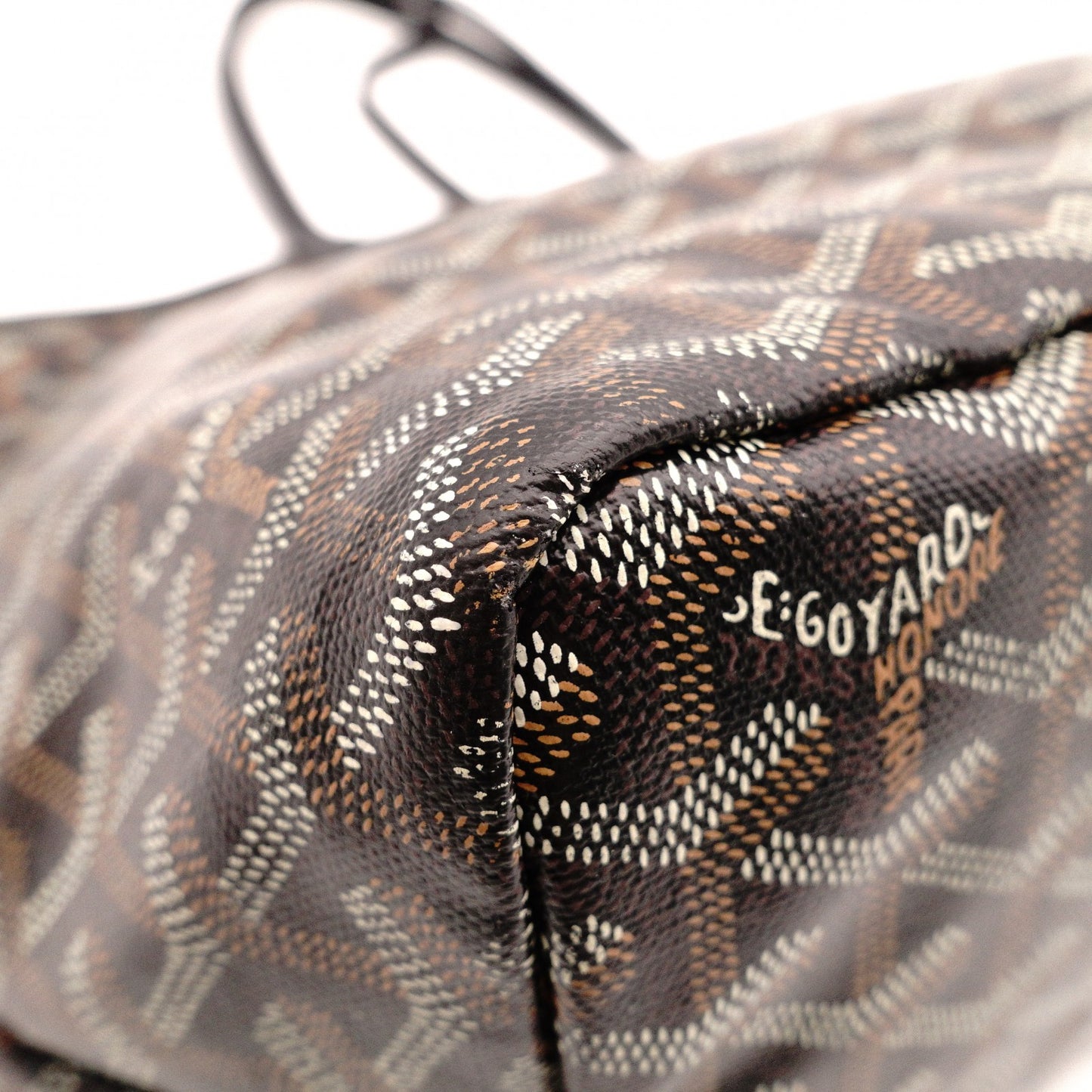 GOYARD Saint Louis PM Tote Bag, PVC and Leather, Black, Shoulder Bag