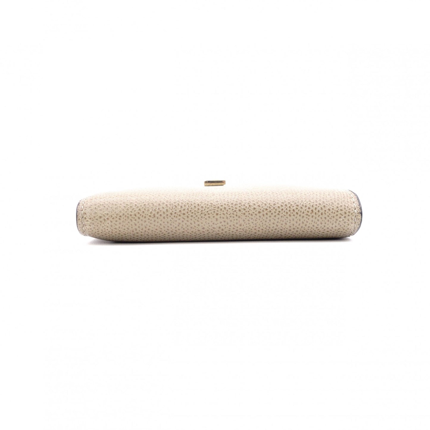 Valextra Iside Wallet, Tri-fold Wallet, Leather, Beige, Gold Hardware, Wallet