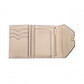 Valextra Iside Wallet, Tri-fold Wallet, Leather, Beige, Gold Hardware, Wallet