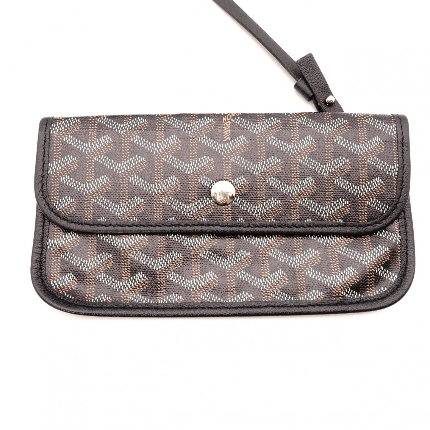 GOYARD Saint Louis PM Tote Bag, PVC and Leather, Black, Shoulder Bag