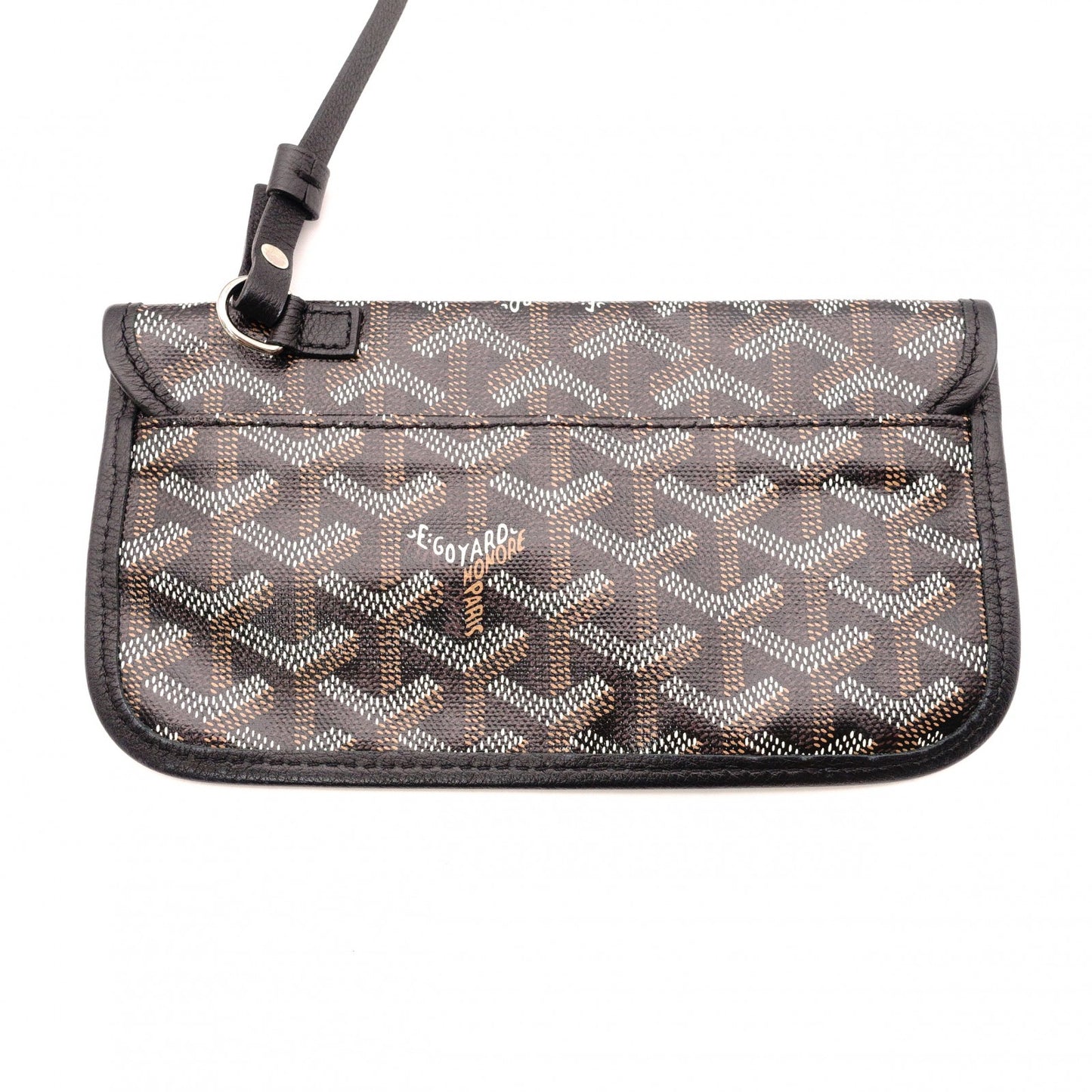 GOYARD Saint Louis PM Tote Bag, PVC and Leather, Black, Shoulder Bag
