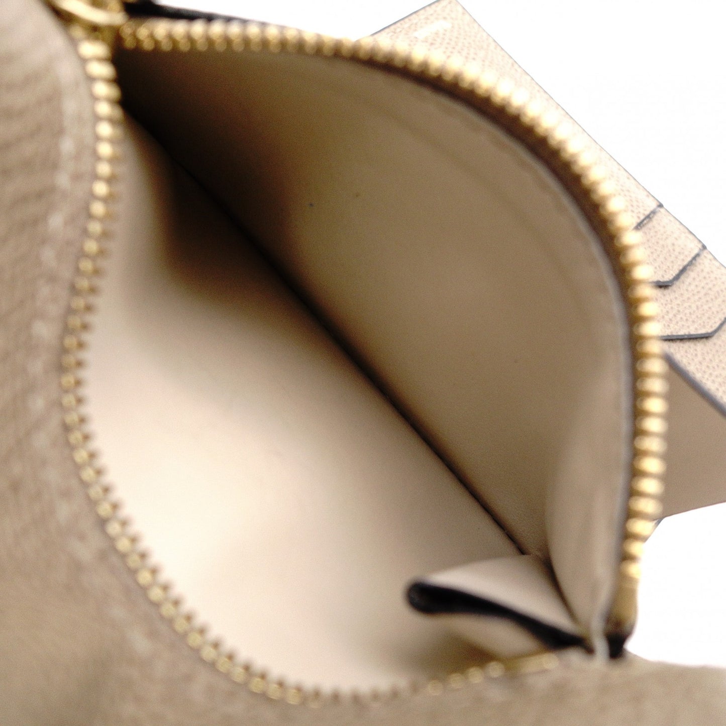 Valextra Iside Wallet, Tri-fold Wallet, Leather, Beige, Gold Hardware, Wallet
