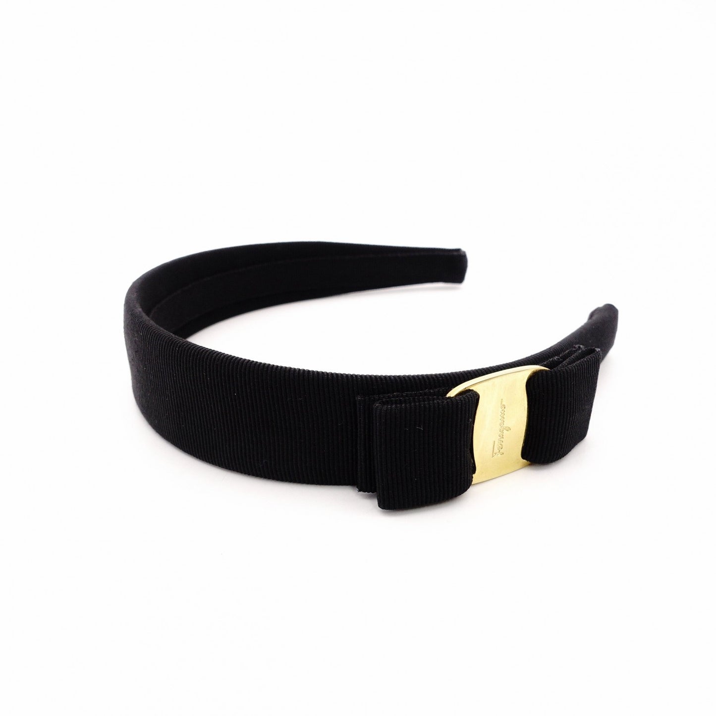 Salvatore Ferragamo Vara Hair Accessory Canvas Black