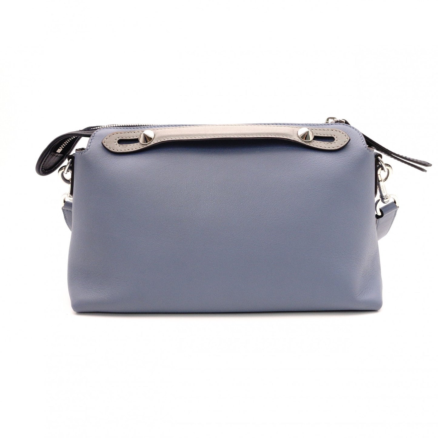 FENDI By the Way Handbag, Leather, Blue and Gray, 2-Way Crossbody