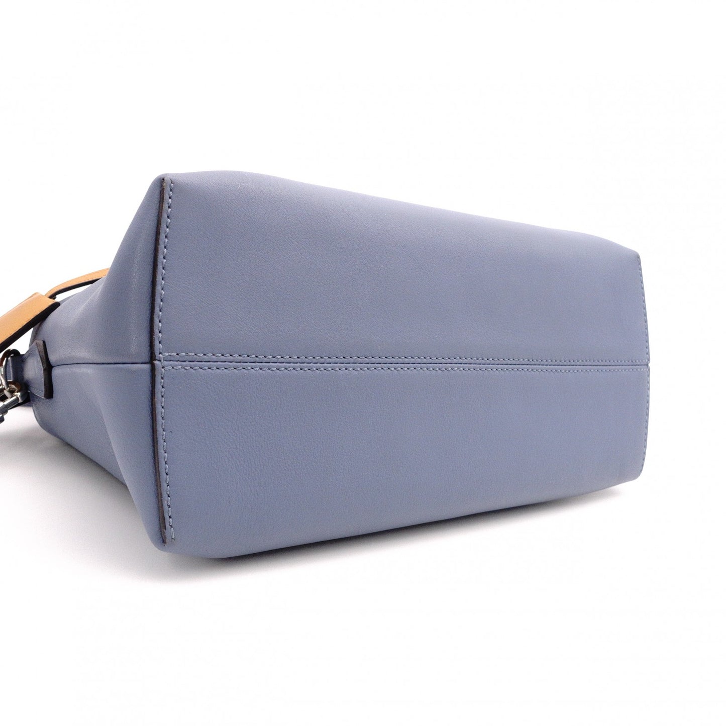 FENDI By the Way Handbag, Leather, Blue and Gray, 2-Way Crossbody