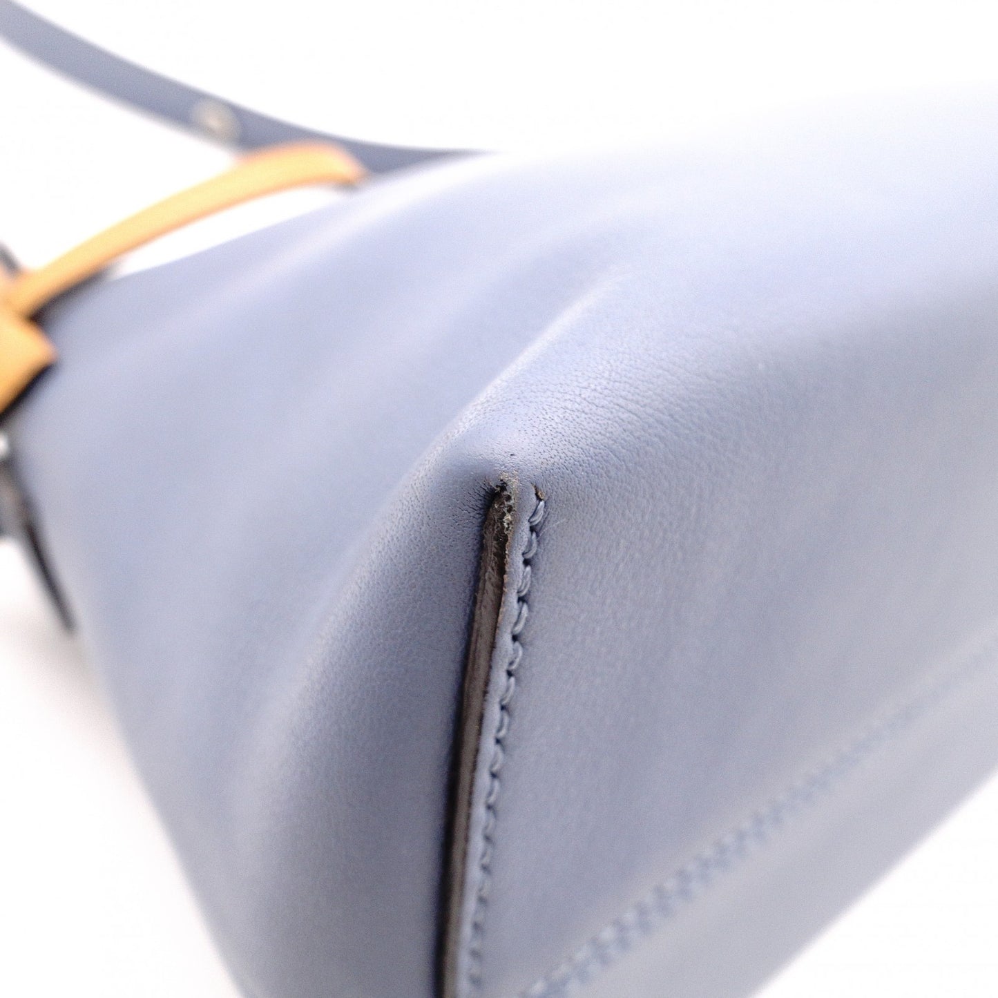 FENDI By the Way Handbag, Leather, Blue and Gray, 2-Way Crossbody