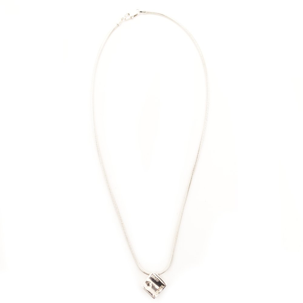 CHANEL Camellia Pendant Necklace Silver Sterling Silver 925 Approx. 18g coco 7-9-315