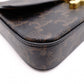 CELINE Claude Shoulder Bag, PVC, Brown, Logo, Gold Hardware