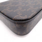 CELINE Claude Shoulder Bag, PVC, Brown, Logo, Gold Hardware