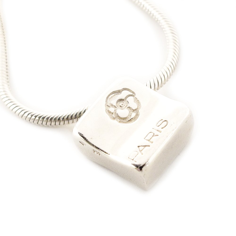 CHANEL Camellia Pendant Necklace Silver Sterling Silver 925 Approx. 18g coco 7-9-315