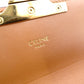 CELINE Claude Shoulder Bag, PVC, Brown, Logo, Gold Hardware